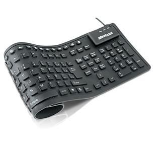 Teclado Flexivel slim USB TC092 Multilaser Preto Cód. 486